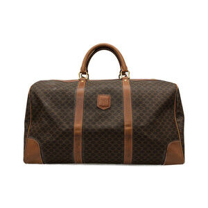 Celine Boston Macadam Shoulder Bag Tan